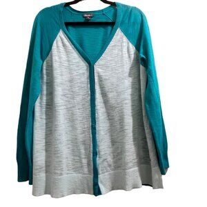 Eddie Bauer Women's Green Cardigan‎ Sweater Size 2XL